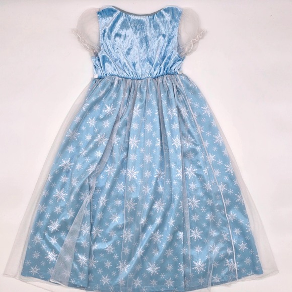 Disney Frozen Elsa Sparkle Snowflake Nightgown Pajamas Size Small (6/6X) - Picture 2 of 4